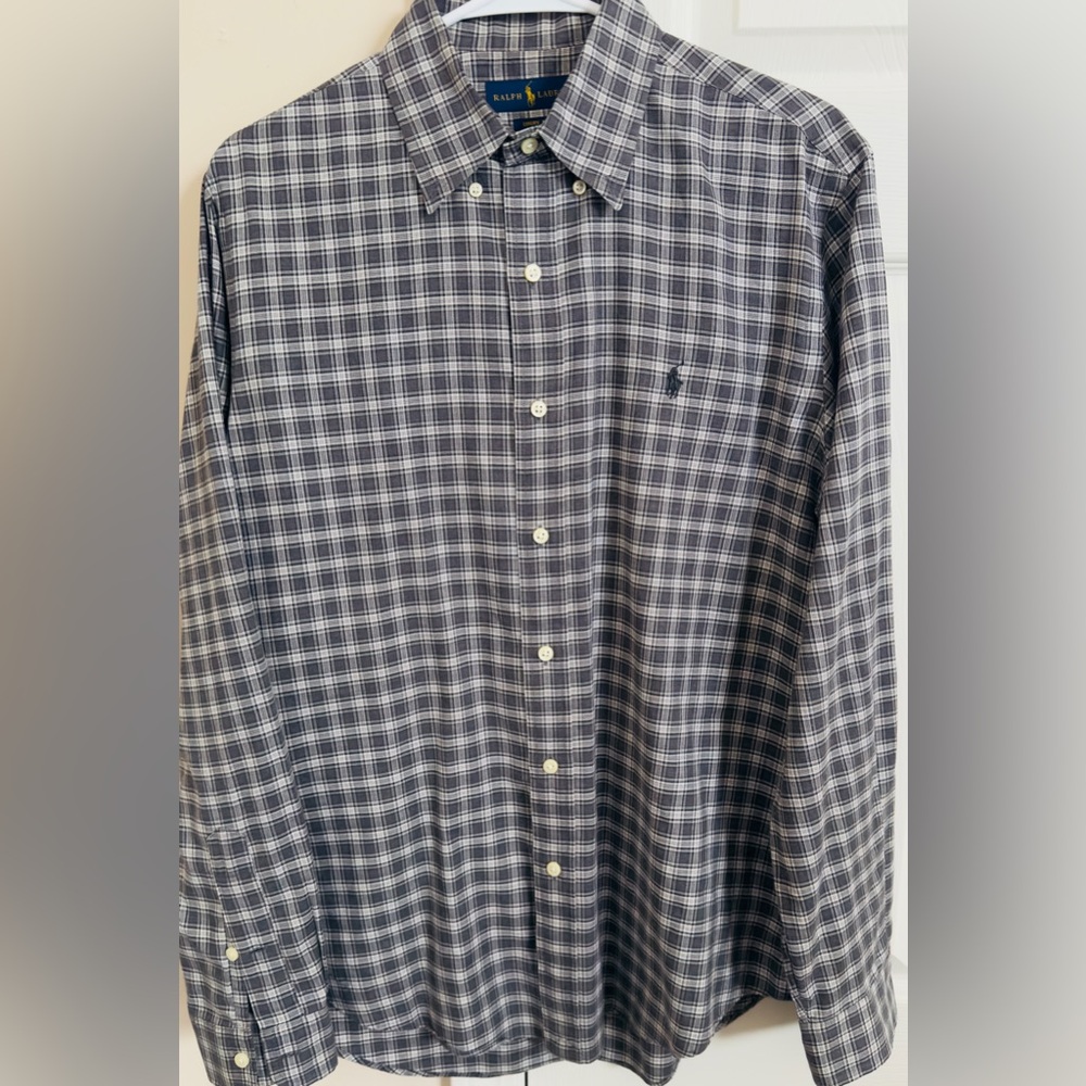 Ralph Lauren Luxury Twill Multicolored Men’s M Long Sleeve Button‎ Down Shirt